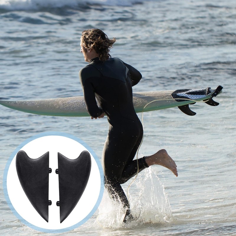 LaRandom 2 Pcs 1.5" Surfboard Fish Fin Nylon Soft Top