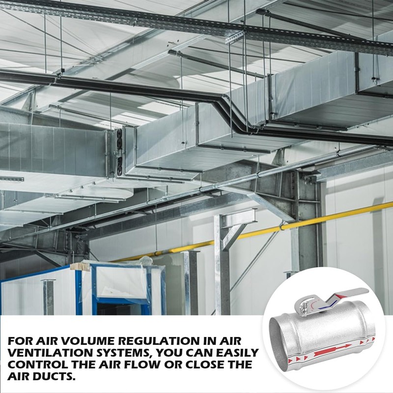 YOLUFER HVAC Duct Manual Volume Damper, Air Flow Regulator, Airflow
