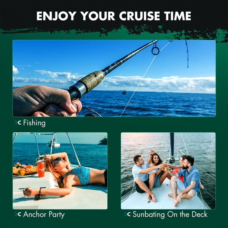 SCITOO 35 LBS Saltwater Electric Anchor Winch With Wireless Remote