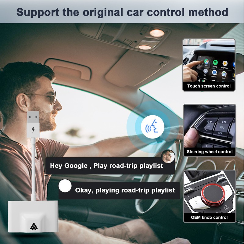 Wireless Auto Car Adapter For Android Type C Plug and