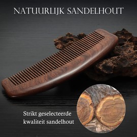 Wooden Comb Large Sandalwood Comb Antistatic Fine Tooth Comb Handmade Comb Curl Comb Hairdresser Styling Massage Comb Natural Wood Comb