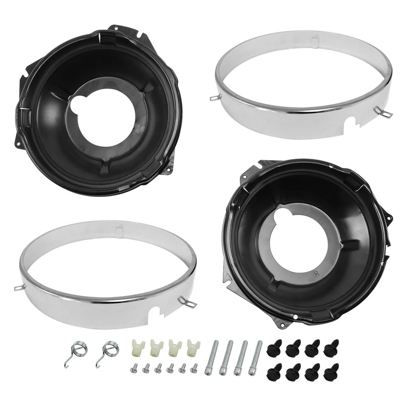 telfair Headlight Retaining Ring & Mounting Bucket Kit Compatible with