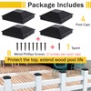 Goovilla 4x4 Post Caps Black(Actual 3.5" x 3.5"), 4 Pack