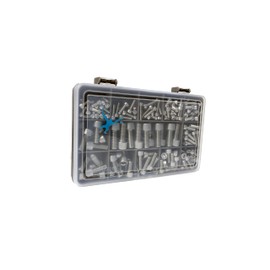 Set of 200 Assorted Allen Socket Cap Head Machine Screws/Bolts -DIN 912- M3, M4, M5, M6 and M8, A2-70 (304 Grade) Stainless Steel; Sturdy Recycled Compartment Box