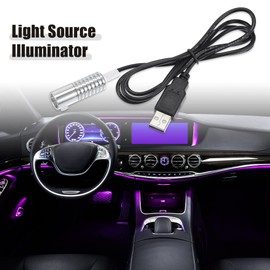 ACROPIX 10mm 0.39" 2W LED Aluminum Light Source Illuminator Decoration USB LED Light for Car DIY White - Pack of 1