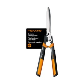 Fiskars PowerGear2 Hedge Shears - 23" Precision-Ground Low-Friction Coated Steel Blade -  Gardening Tool with Shock-Absorbing Bumpers