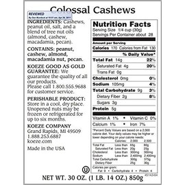 Nothing But Nuts Gift Box. Koeze Gourmet Gift Basket Perfect for Christmas, Holiday, Business Gifting