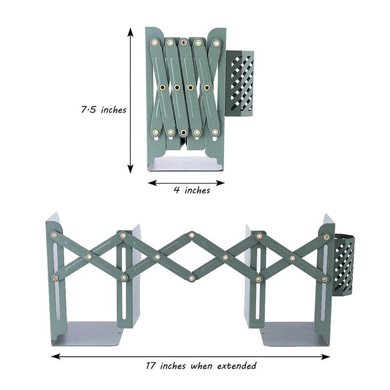 Metal Iron Book Ends Adjustable Bookends for Heavy Book Holder