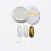 XZMeiLun Yellow Pearl Chrome Nail Powder, Big-Capacity 2.5g Lridescent Aurora