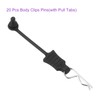 DMiotech 20Pcs Body Clips Pins with Pull Tabs, Silvery Universal