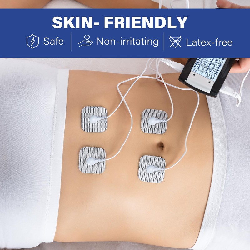 LotFancy TENS Unit Replacement Pads, 40 Pcs 2x2 Snap Electrodes