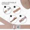 Yoga Strap Belt with Metal D-Ring Buckle, 6ft long &