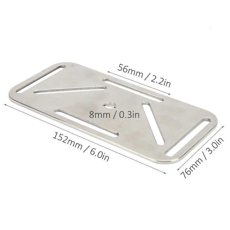 Diving Stainless Steel Weight Belt Keeper Buckle Adjustable Weight Webbing