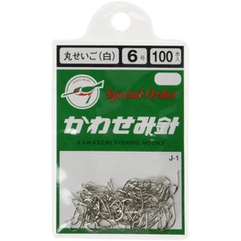 Kawasemi Hook, Round, Young Bass, 100 Pieces, J-1, White