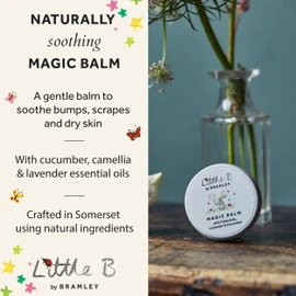 Bramley Little B Magic Balm 15g, 100% Natural Baby & Child Soothing Balm with Calendula, Lavender & Cucumber Oils, Gentle Moisturiser for Bumps, Scrapes & Dry Sensitive Skin