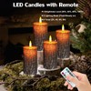 Flameless Candles Lights, Set of 2 6"x3" Pine Bark Flickering
