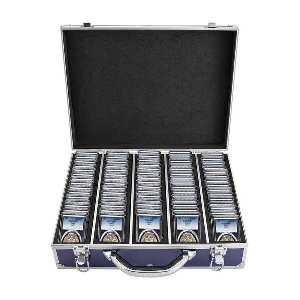 Coin Storage Box, 100 Graded Coin Slab Case, Trading Card