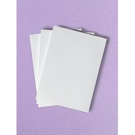 A5 Notepads - Three Pack - Quality 90gsm Plain Paper - Ideal Everyday Jotter Pads - 100 Pages/50 Sheets with Strong Backing Board