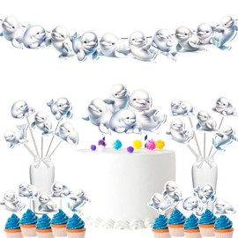 Beluga Whale Party Decor Set - Charming Ocean Fun Kit for Birthdays & Baby Showers, Includes Banners, Centerpieces, Cupcake Toppers