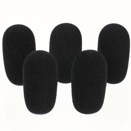 GONKISS GON03 Headset, Intercom Microphone Windproof, Microphone Sponge, Inner Diameter: 0.5 inches (12 mm), Set of 5, Black