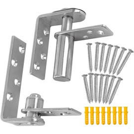 Tambee Saloon Door Hinges, Heavy Duty 304 Stainless Steel Double Swing Action Hinge Self Closing, Fit for Bar, Cafe, Patio Doors, Silver 1 Pack