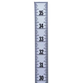 Ruler – Adhesive Backed – 1 Inch Wide X 36 Inch Long – Vertical Up – Fractional – 1/16” Grads – Silver