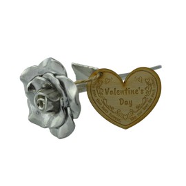 Valentines Day Rose that lasts Forever With Wooden Tag – Anniversary Rose Gift for Wife or Husband (rsetagvd)
