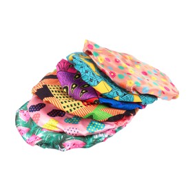 Outanaya 6pcs Boys and Girls Waterproof Shower Cap Girls Bathing Shower Caps Double Layer Adjustable Straps for Baby Shower