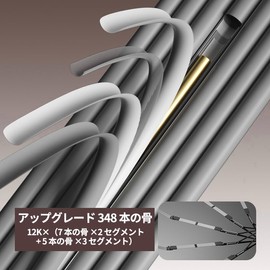 MYJYG 348 Real Ribs, Ultra Reinforced Structure, Automatic Folding Anti-Storm Umbrella, Size Up, Thick Type, For Both Sunny and Rainy Weather, UV Protection, UPF 50+, Sun Protection, Parasol/Rain