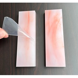 Uotowell Acrylic Resin Sheets with Jade-Like Texture for Engraved Decorative Guitar Gun Grips Knife Handle Scales Blanks - Chicken Blood Jade