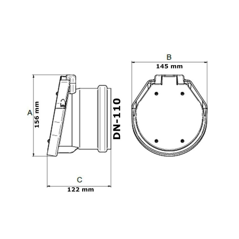 110mm Non Return Valve Backflow DN110 Single Stainless Steel Flap