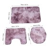 3Pcs Bathroom Rug Set Soft Non Slip Toilet Lid Cover