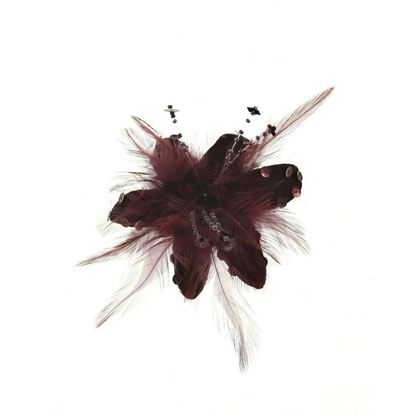 Zac's Alter Ego Fur, Feathers & Sequins Fascinator/Flower on Clip
