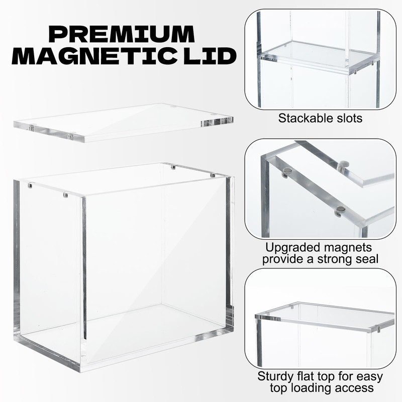 YEXEXINM 3 Pack Acrylic Magnetic Case Compatible with Booster Boxes,