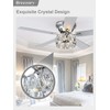 Breezary 52 inch Flush Mount Ceiling Fans with Lights Remote
