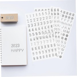 Tofficu DIY Scrapbook Stickers 6 Sheets Glitter Alphabet Letters Planner Decorative Decals