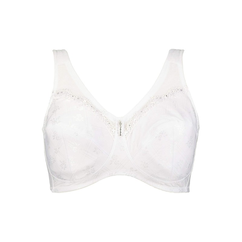 Ulla Popken Ladies’ Relief Bra, Non-Wired, Rhinestone Pendant, C–G Cup