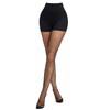 QWD Black Fishnet Tights For Women High Waist Tummy Control