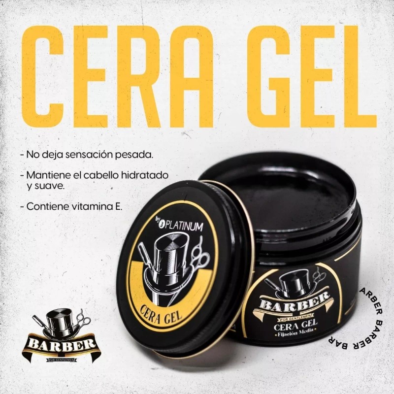 Barber Platinum Cera Gel Para El Cabello Barber Platinum Fijacion