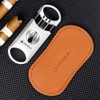 KEENSUN Zinc Alloy V-Cut Cigar Cutter (Silver), 60 Ring Gauge,