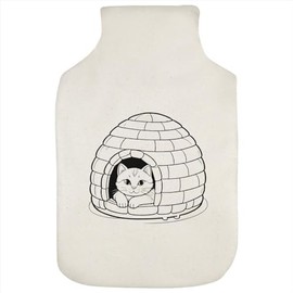 'Cat in a Cozy Igloo Bed' Hot Water Bottle Cover (HW00033521)