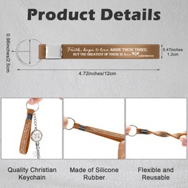 21 Pcs Christian Keychains Church Gifts in Bulk Bible Verse Keychains Religious Siliconce Inspirational Keychains Sunday School Teacher Gifts for Church Favor