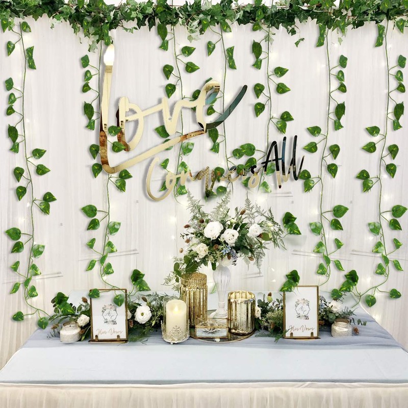 ZWYOQI 84 feet Artificial Vines Greenery Garland Fake Hanging Leaves