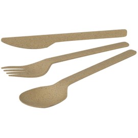 BIOZOYG Organic Reusable Cutlery Sturdy Plastic Cutlery Spoon I Compostable Cutlery Organic Plastic PLA & Wood Flour Reusable Cutlery Biodegradable I 60 x Organic Cutlery Reusable Spoon Plastic