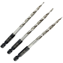 FTG USA Tapered Countersink Drill Bit Set 3 Pc #10 (3/16") Tapered Drill Bit Replacement, Countersink Bit Same Size for Wood Countersink Drill Bits