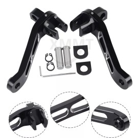 Unbranded Black Cut Heel Rests Foot Peg Bracket For Harley Sportster 883 Dyna Super Glide
