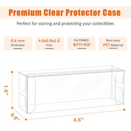 Pop Protector Case for Funko Bitty Pop Display Case Compatible with Funko Bitty Pop- 0.4 mm Thick, Stackable & Clear Pop Protector- PET Plastic Display Case- 20 Pack