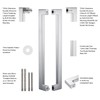 TOGU TG-6013 36 inches Solid Standoffs Heavy-Duty Commercial Grade-304 Stainless