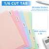 Plastic Folders with 2 Pockets 3 Hole Punched, 6 Pack,