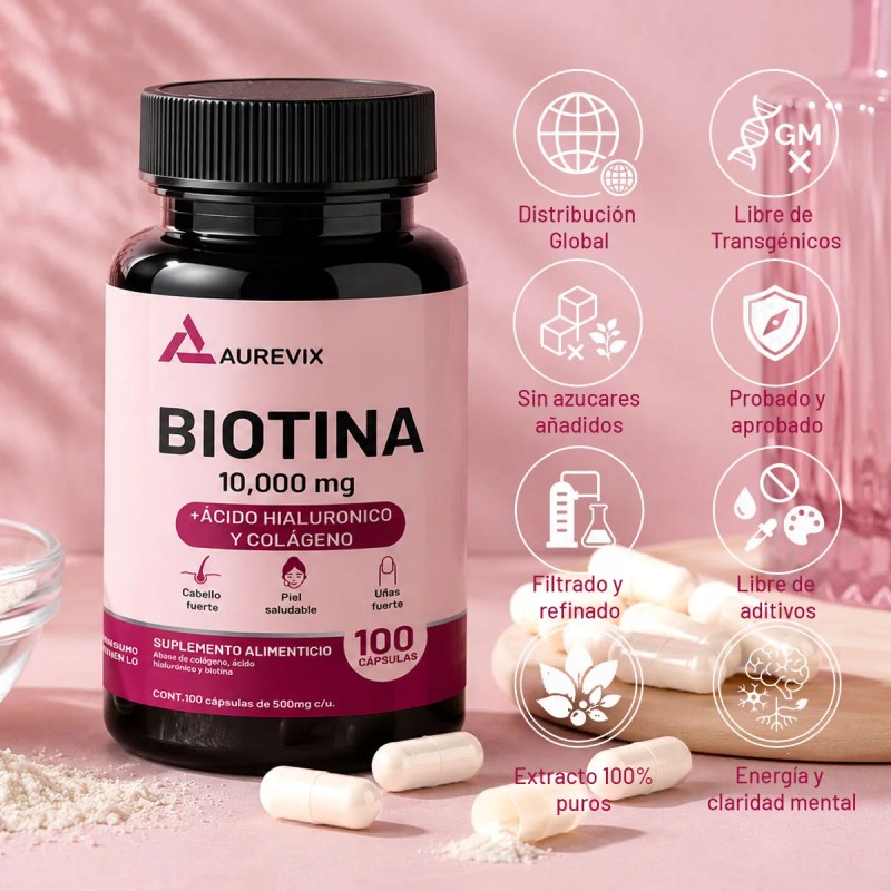 Vitaminas Crecimiento Cabello Aurevix